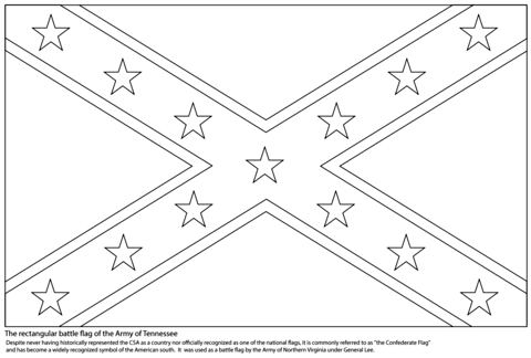 Confederate Flag Coloring Page